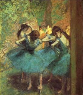 Edgar Degas Dancers in Blue